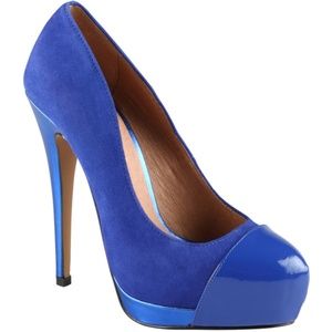 ALDO - Abrianna - Blue Leather and Suede Size 8 Heels (NWT)